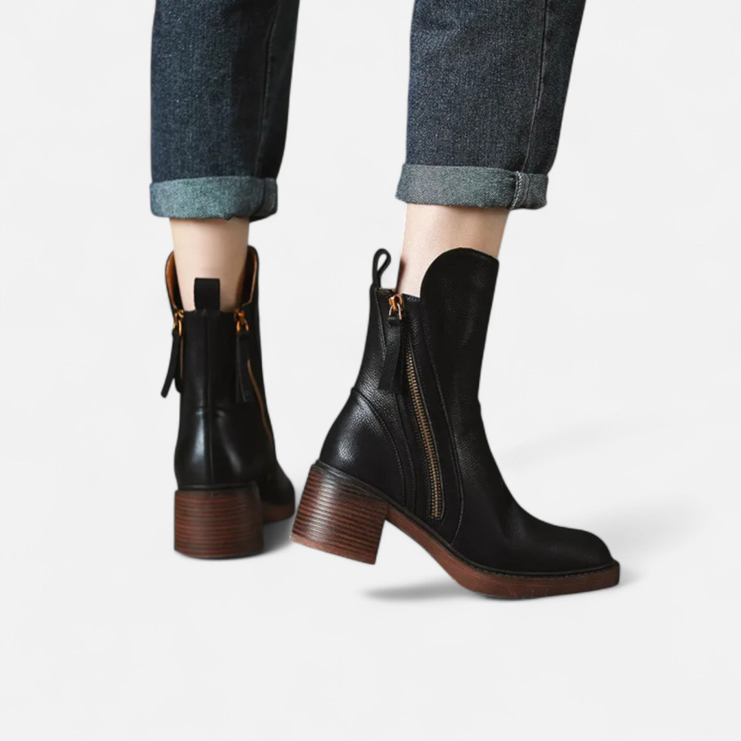 Loravene | Women’s Winter Ankle Boots Zip Closure