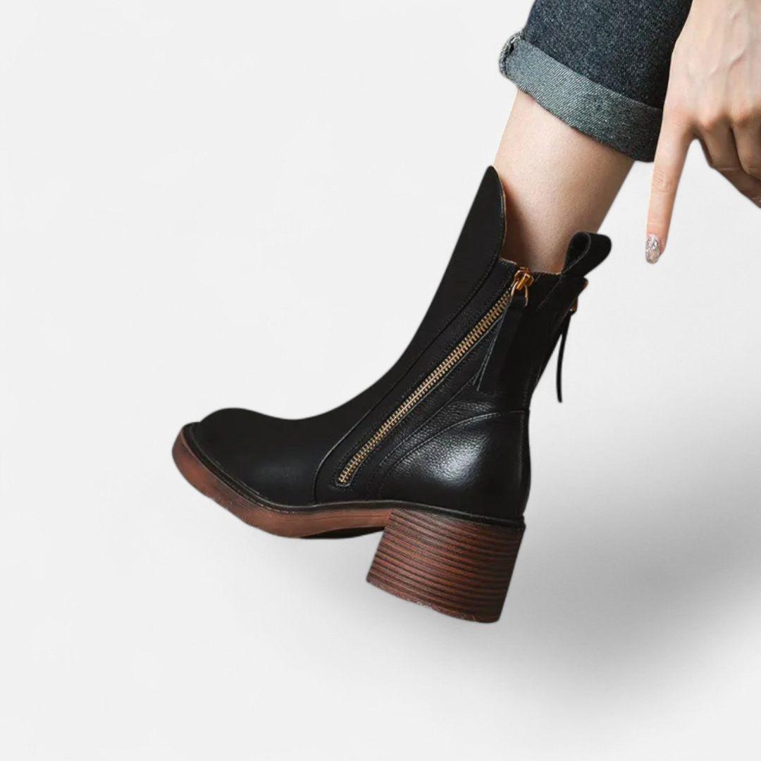 Loravene | Women’s Winter Ankle Boots Zip Closure