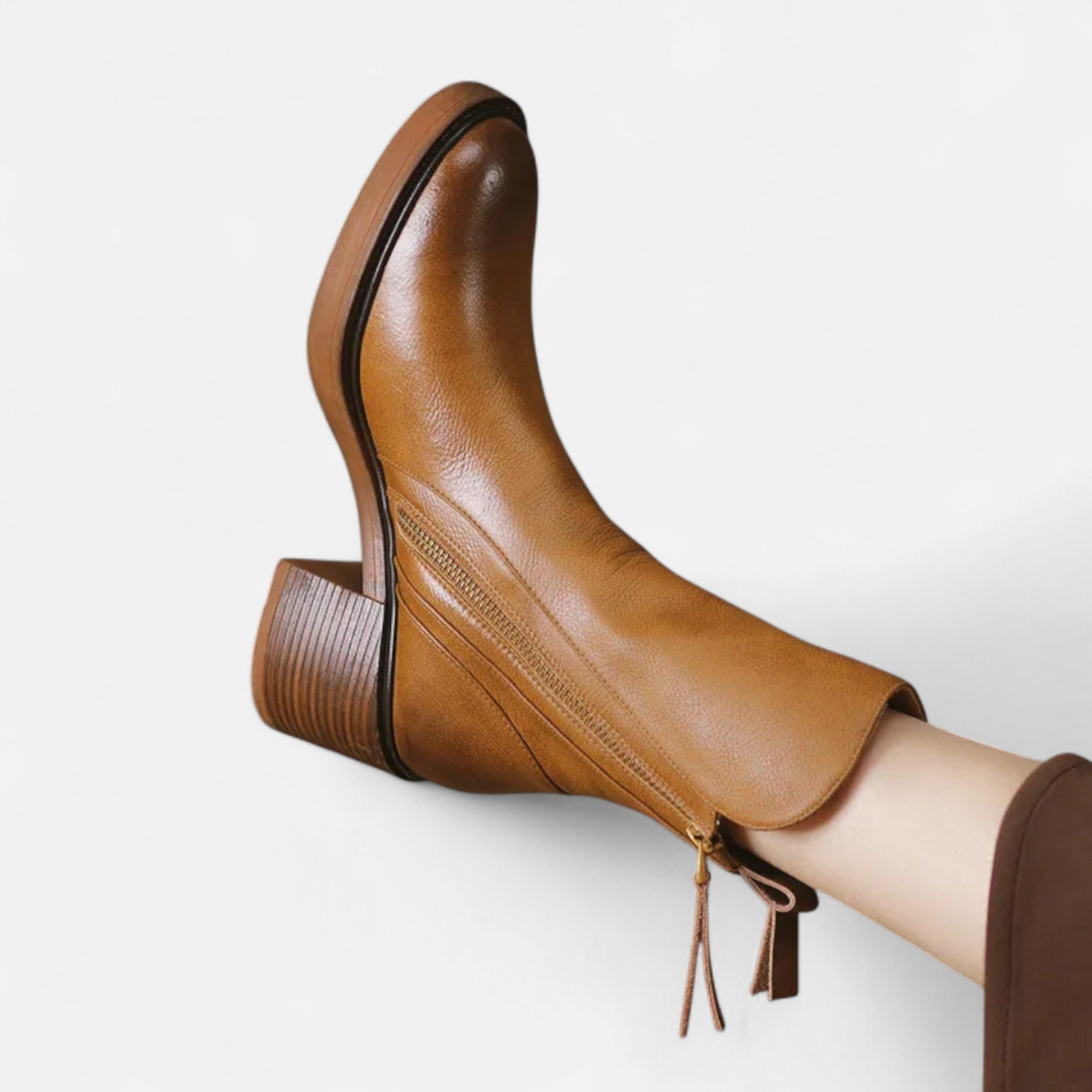 Loravene | Women’s Winter Ankle Boots Zip Closure