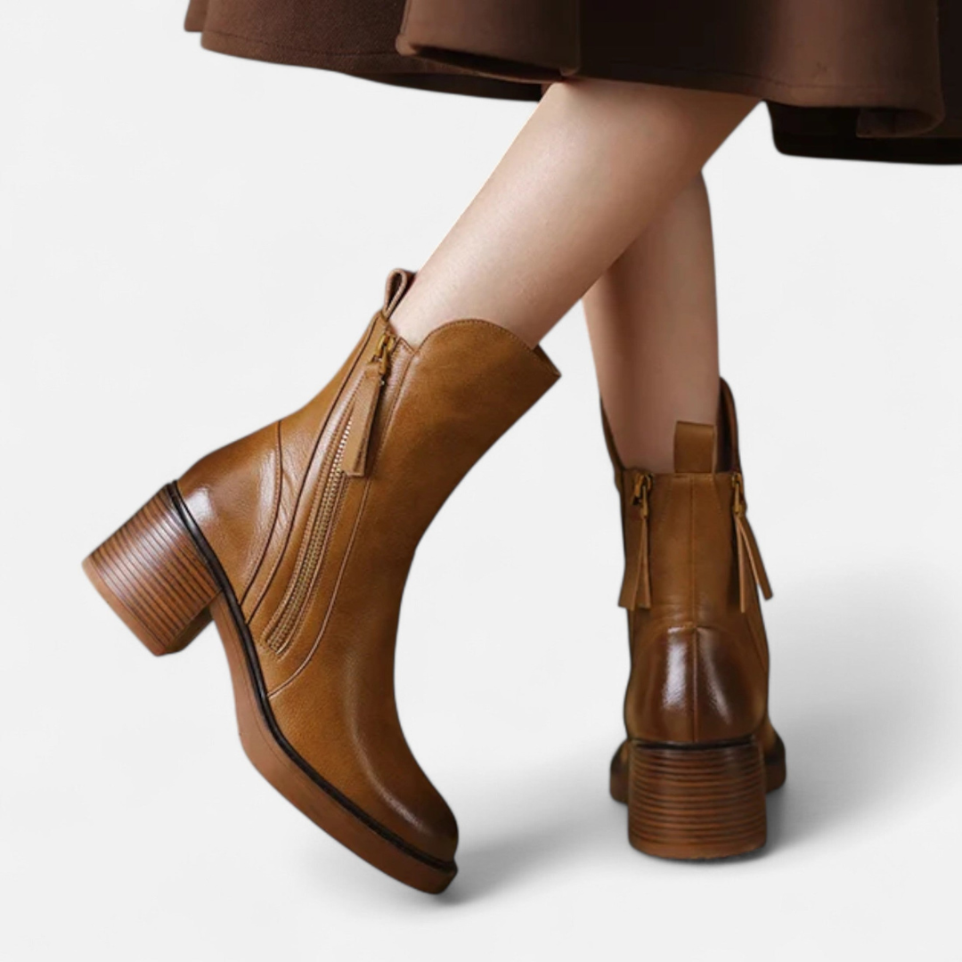 Loravene | Women’s Winter Ankle Boots Zip Closure