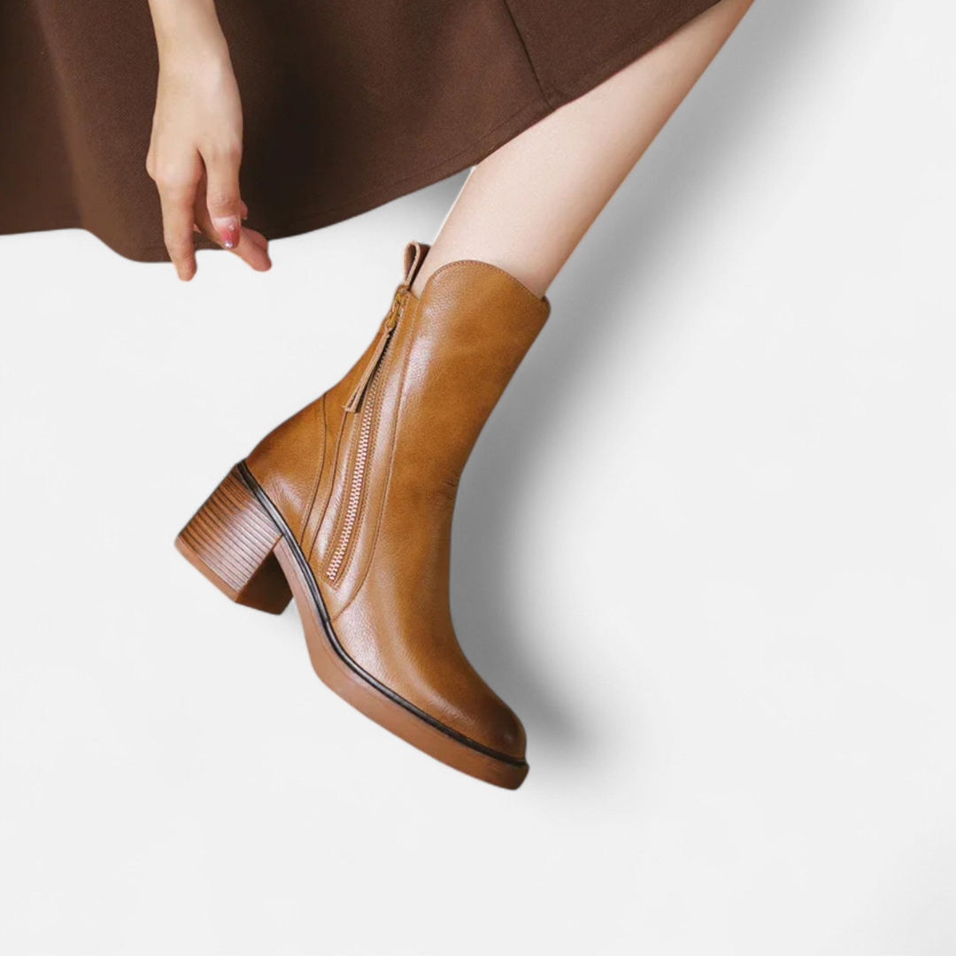 Loravene | Women’s Winter Ankle Boots Zip Closure