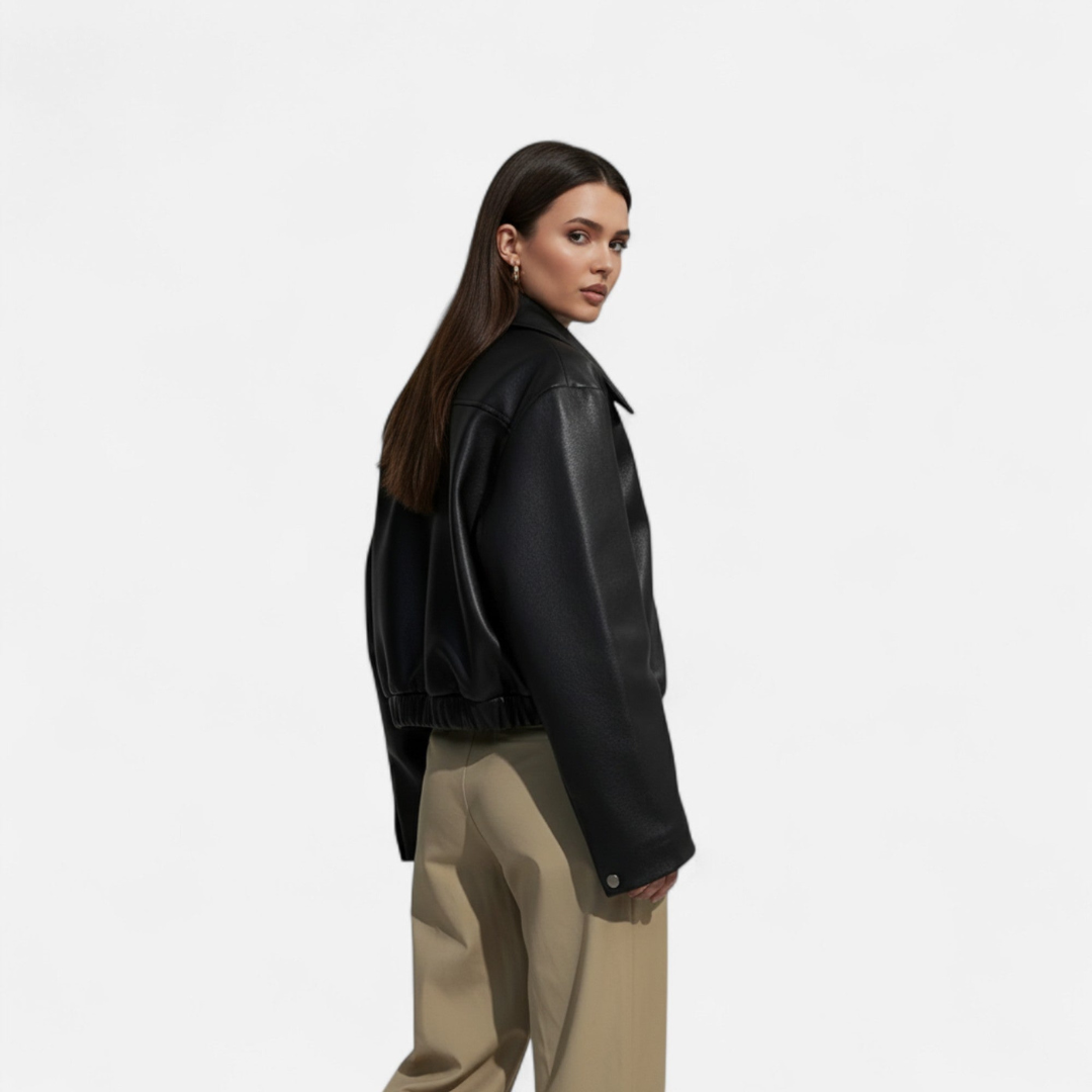 Loravene | Women’s Biker Jacket Faux Leather Luxury Style