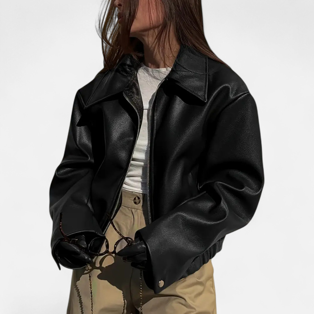 Loravene | Women’s Biker Jacket Faux Leather Luxury Style