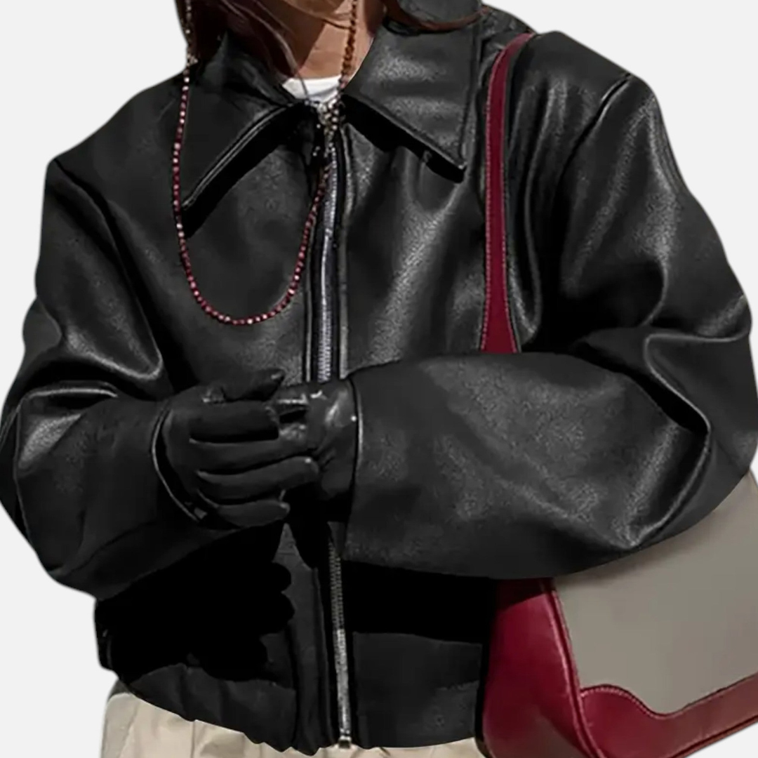 Loravene | Women’s Biker Jacket Faux Leather Luxury Style