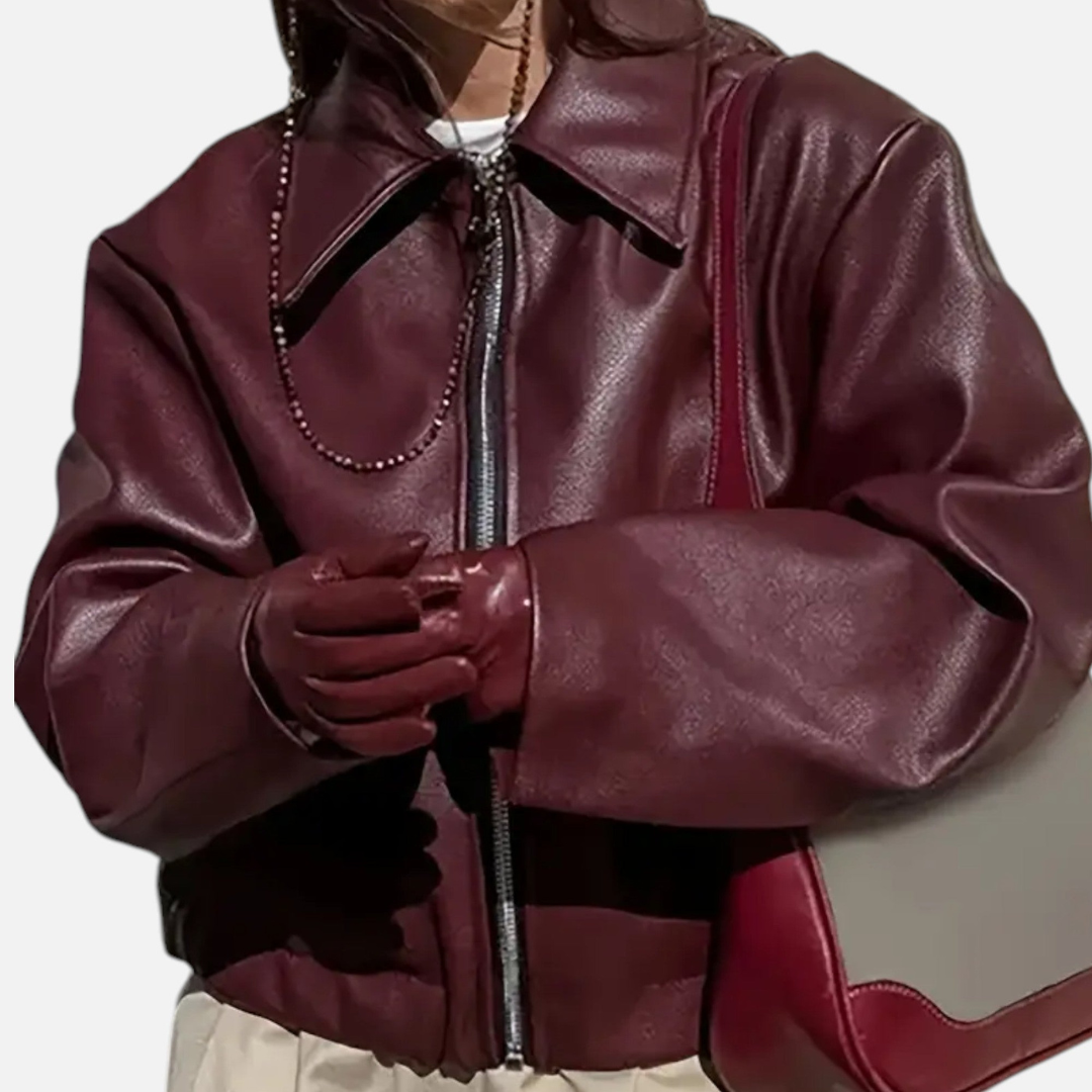 Loravene | Women’s Biker Jacket Faux Leather Luxury Style