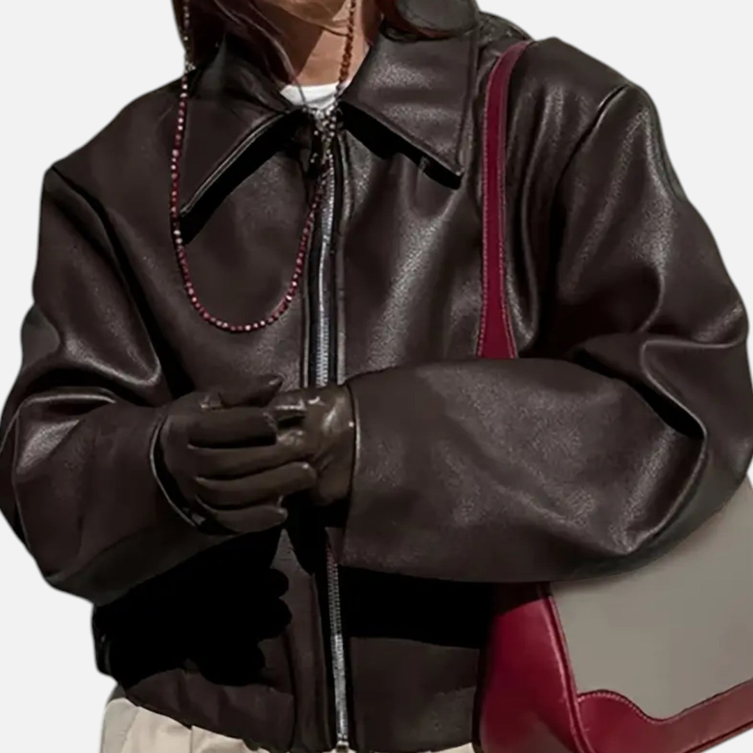 Loravene | Women’s Biker Jacket Faux Leather Luxury Style