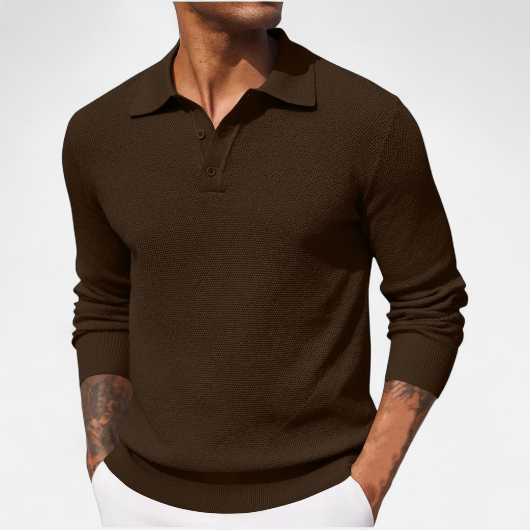 Loravene | Men’s Luxury Long Sleeve Polo
