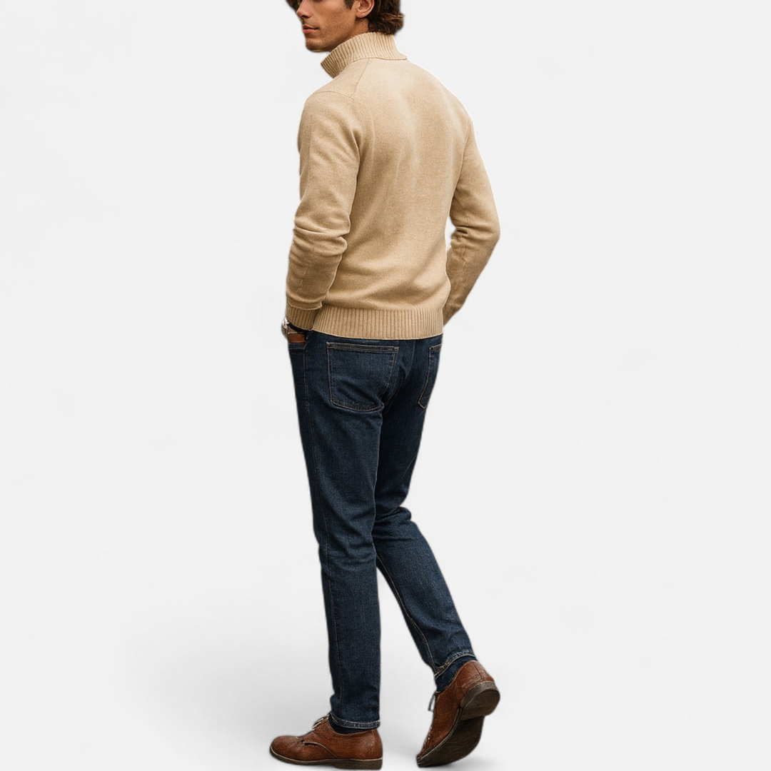 Loravene | Men’s Cashmere Zip Jumper