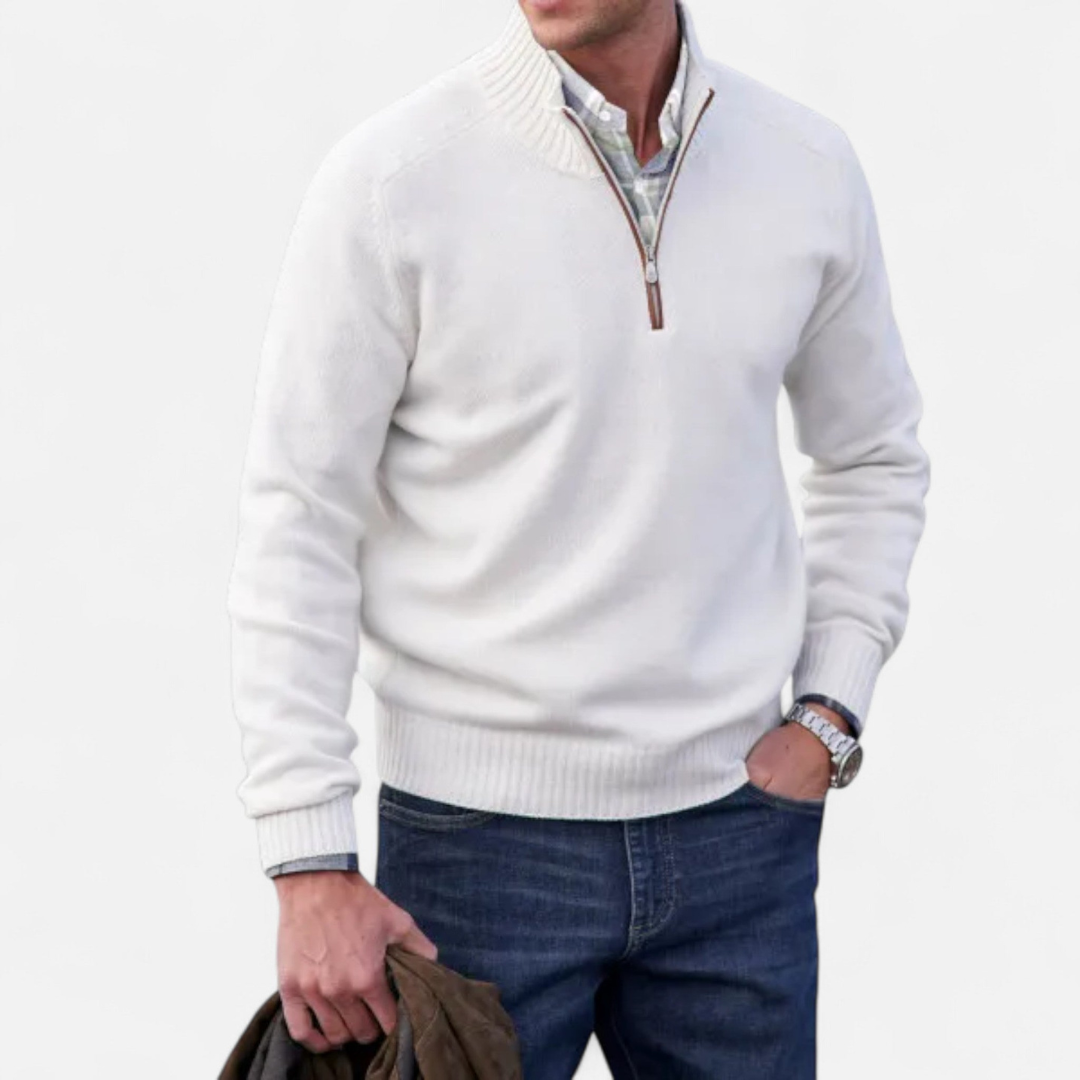 Loravene | Men’s Cashmere Zip Jumper