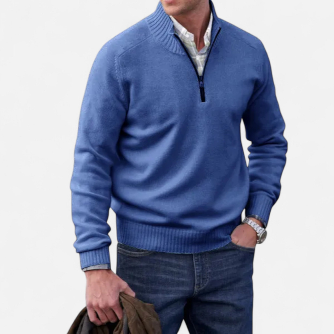 Loravene | Men’s Cashmere Zip Jumper