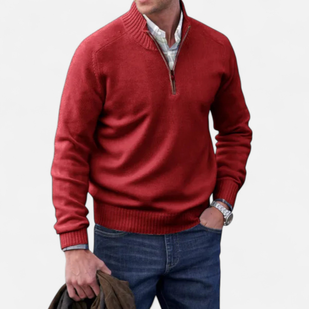 Loravene | Men’s Cashmere Zip Jumper