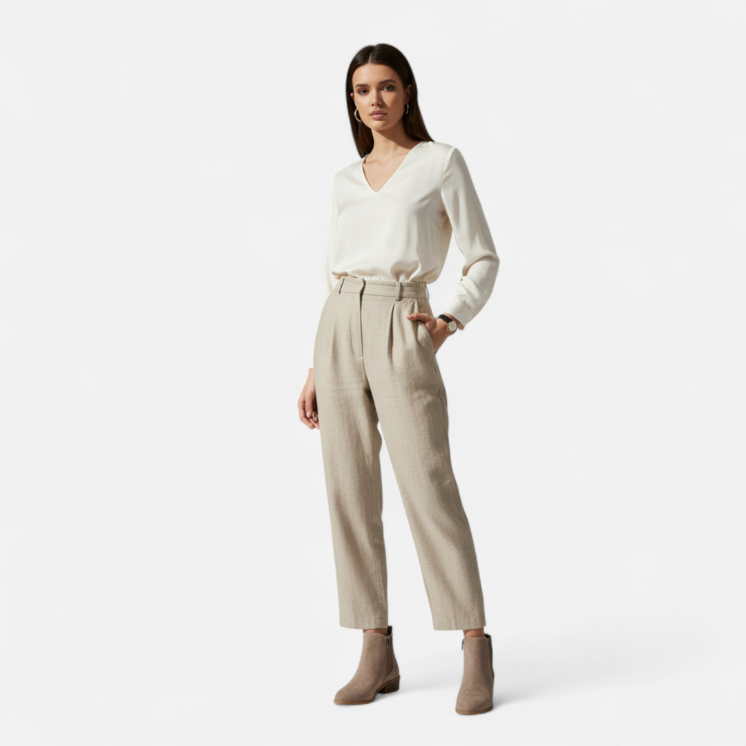 Loravene | Women’s Suede Chelsea Boots - Elegant Mid Heel Design