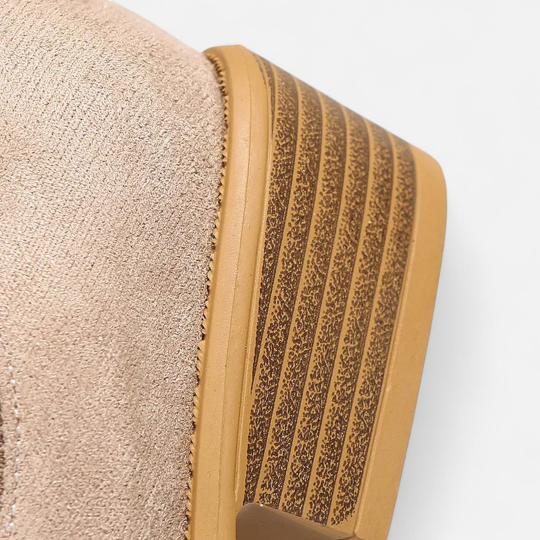 Loravene | Women’s Suede Chelsea Boots - Elegant Mid Heel Design