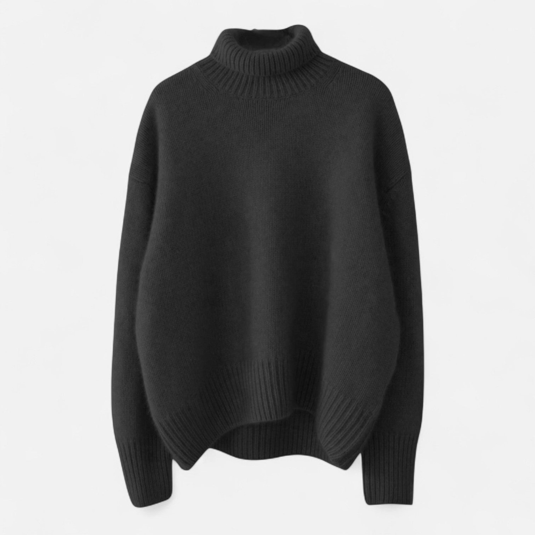 Loravene | Women’s Winter Turtleneck Jumper - Cashmere Design
