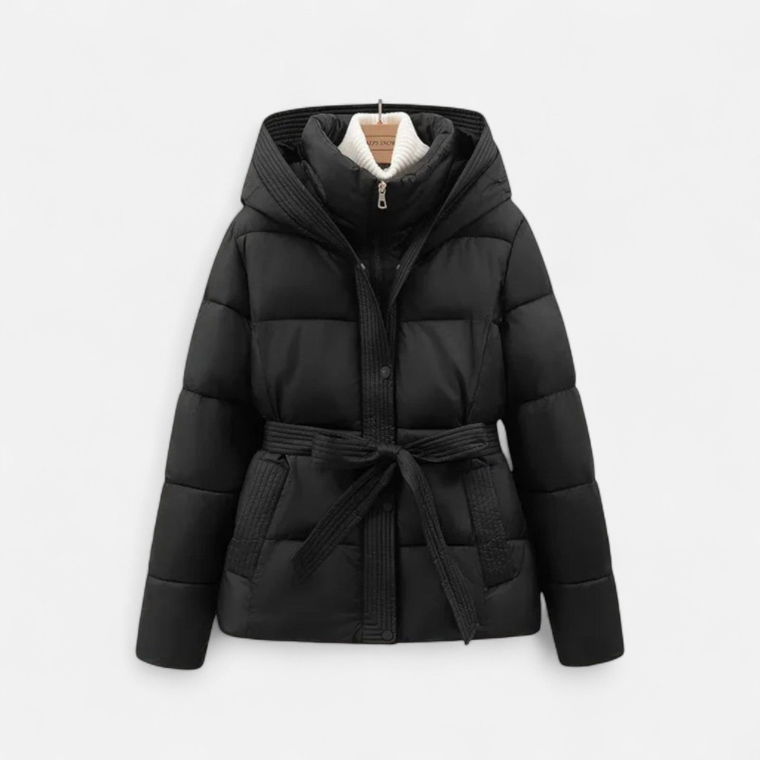 Loravene | Women’s Winter Puffer Jacket with Belt
