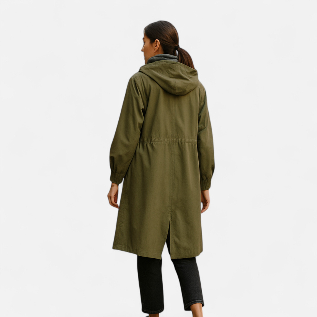 Loravene | Women’s Waterproof Trench Coat - Timeless Hooded Elegance