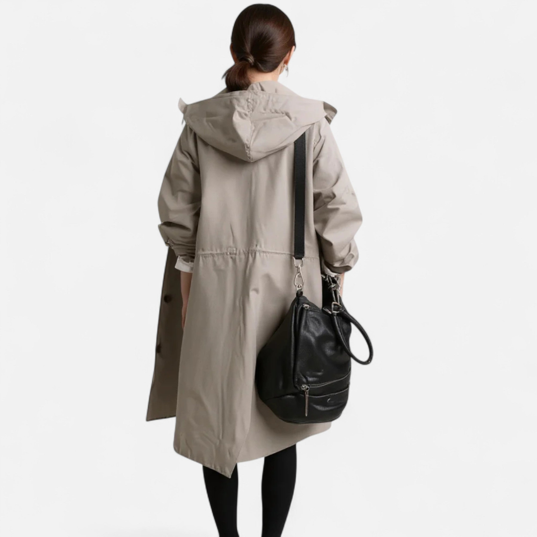 Loravene | Women’s Waterproof Trench Coat - Timeless Hooded Elegance