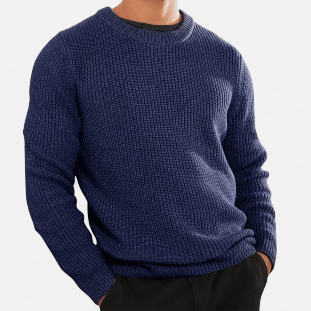 Loravene | Men’s Crew Neck Jumper - Handcrafted Premium Knitwear