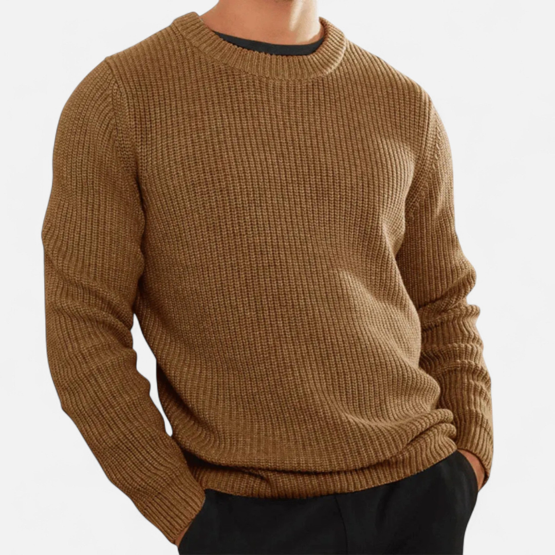 Loravene | Men’s Crew Neck Jumper - Handcrafted Premium Knitwear