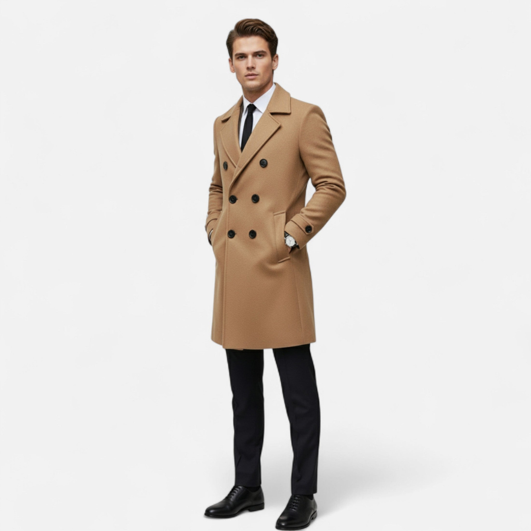 Loravene | Men’s Winter Coat with Double-Breasted Design