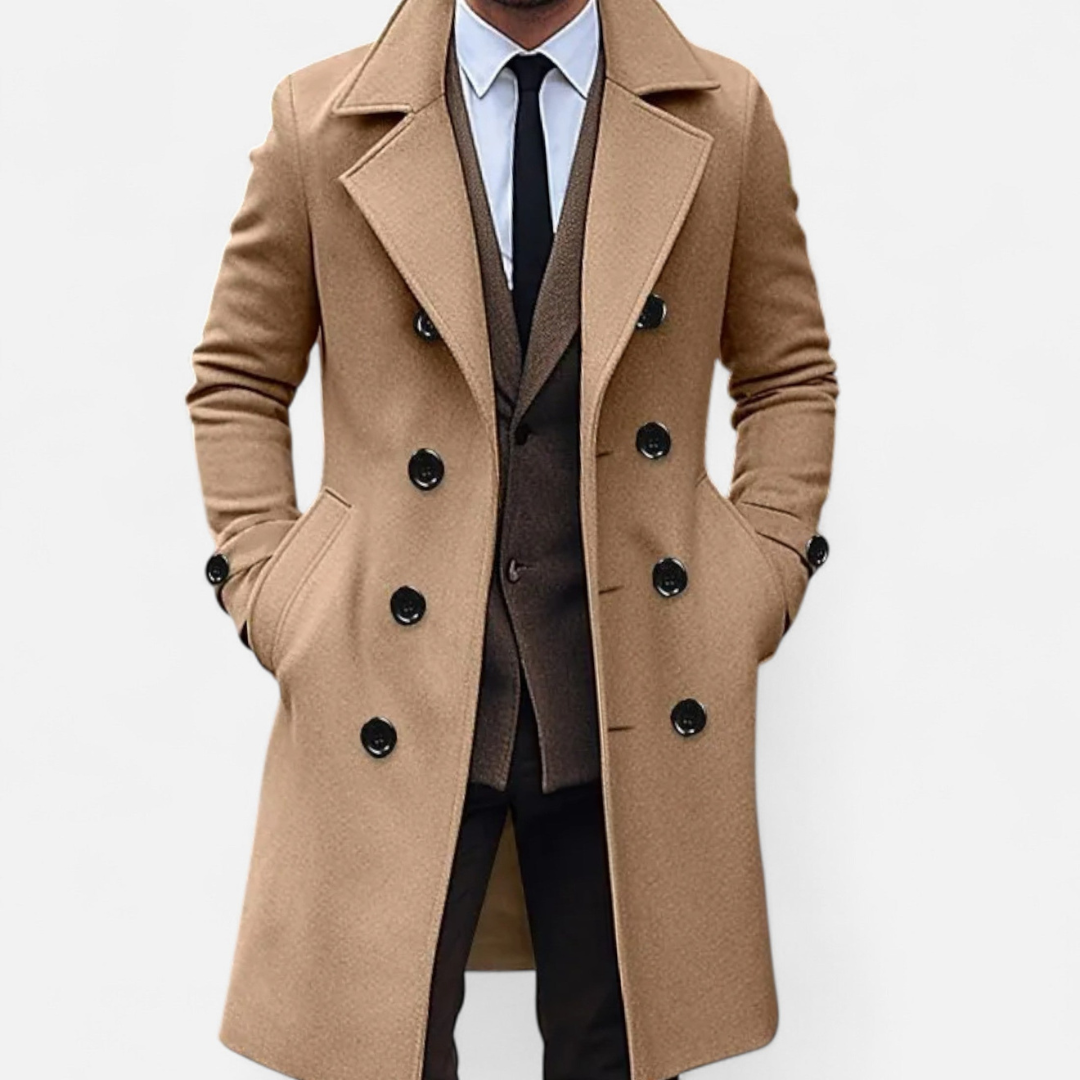 Loravene | Men’s Winter Coat with Double-Breasted Design