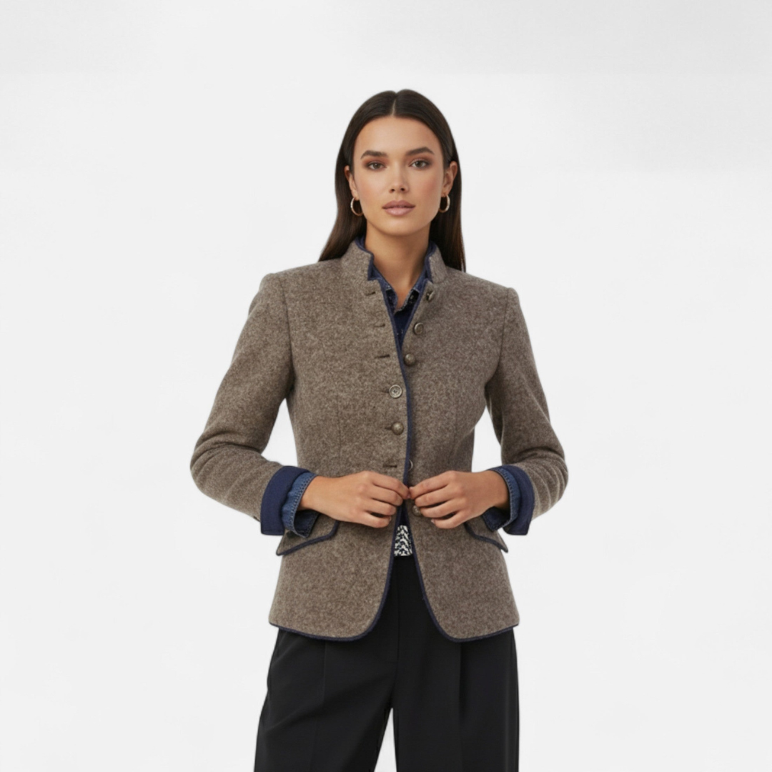 Loravene | Women’s Winter Coat Wool Blend Elegant Style