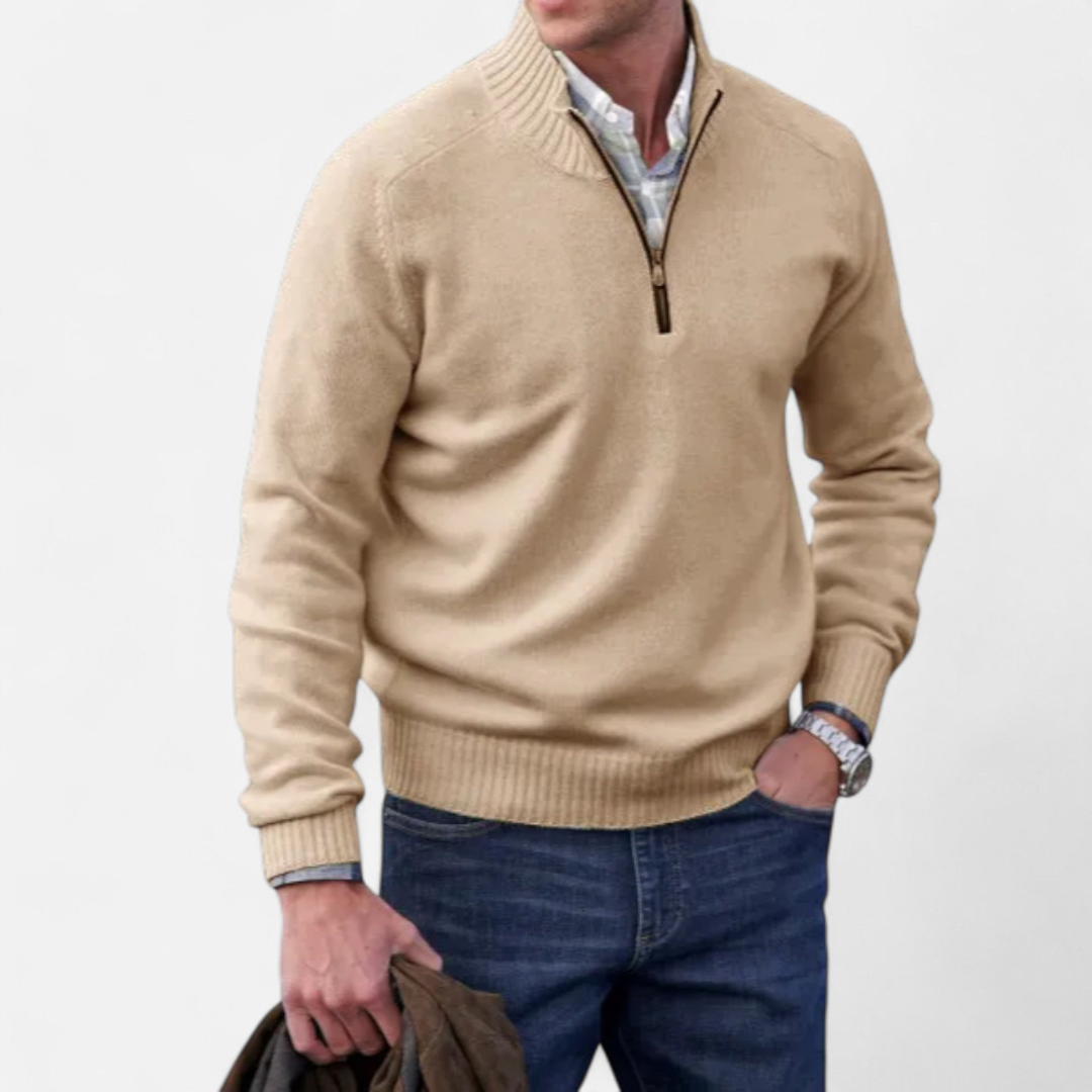 Loravene | Men’s Cashmere Zip Jumper