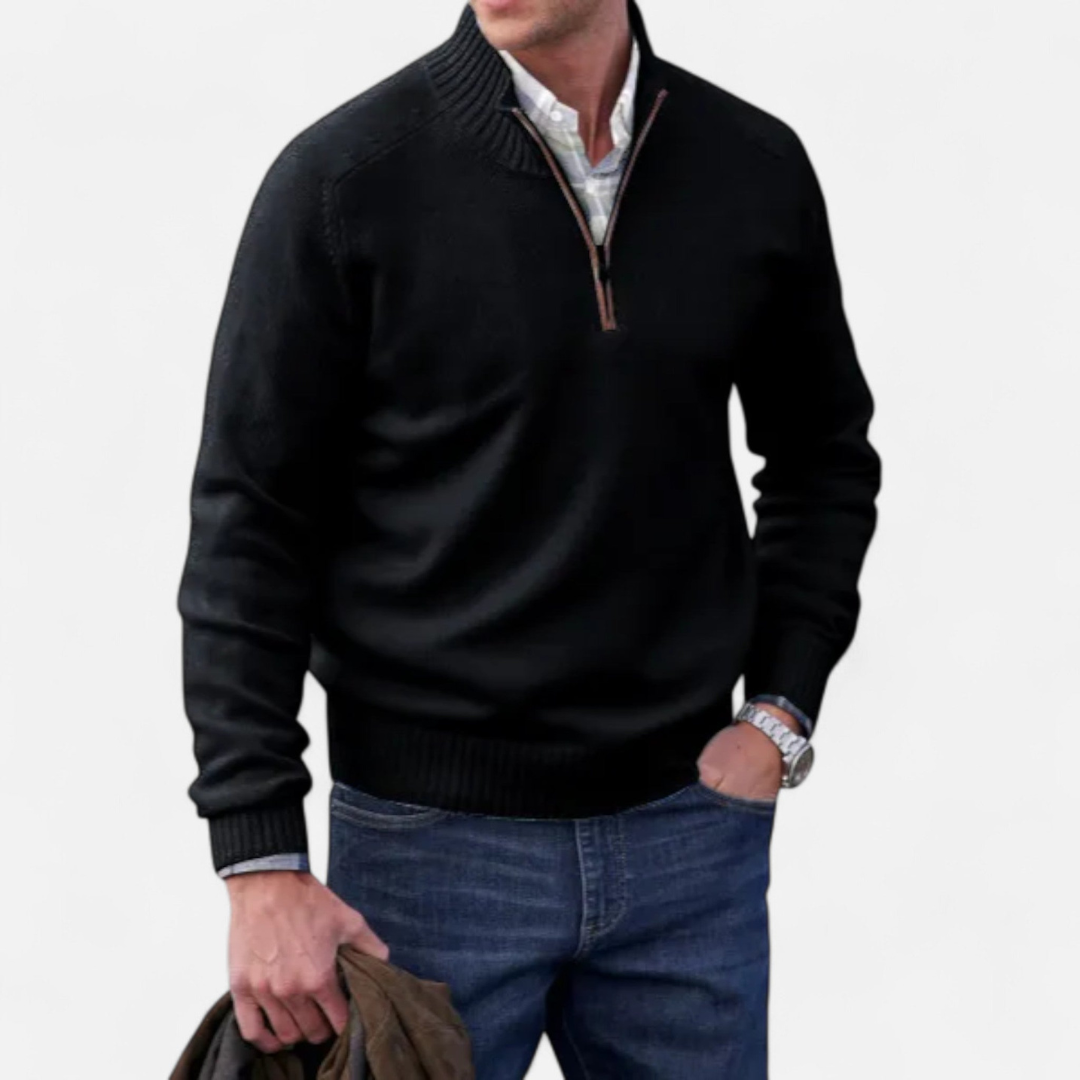 Loravene | Men’s Cashmere Zip Jumper