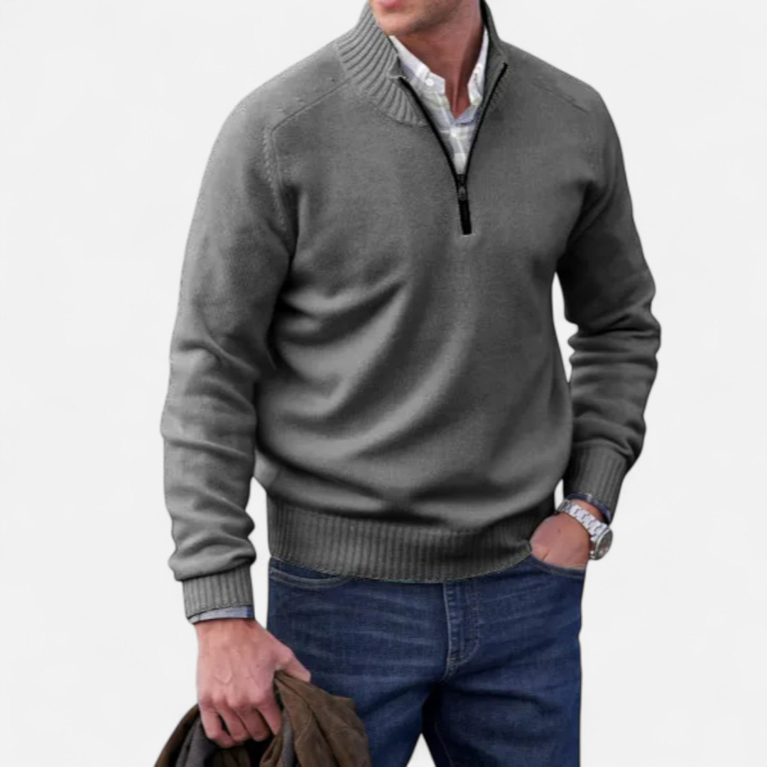 Loravene | Men’s Cashmere Zip Jumper