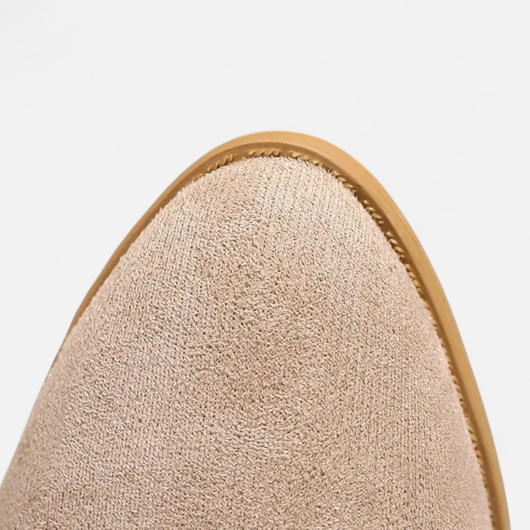 Loravene | Women’s Suede Chelsea Boots - Elegant Mid Heel Design