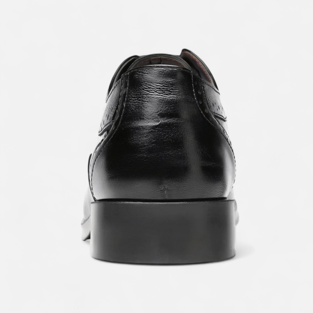 Loravene | Men’s Formal Shoes - English Style with Perforated Details