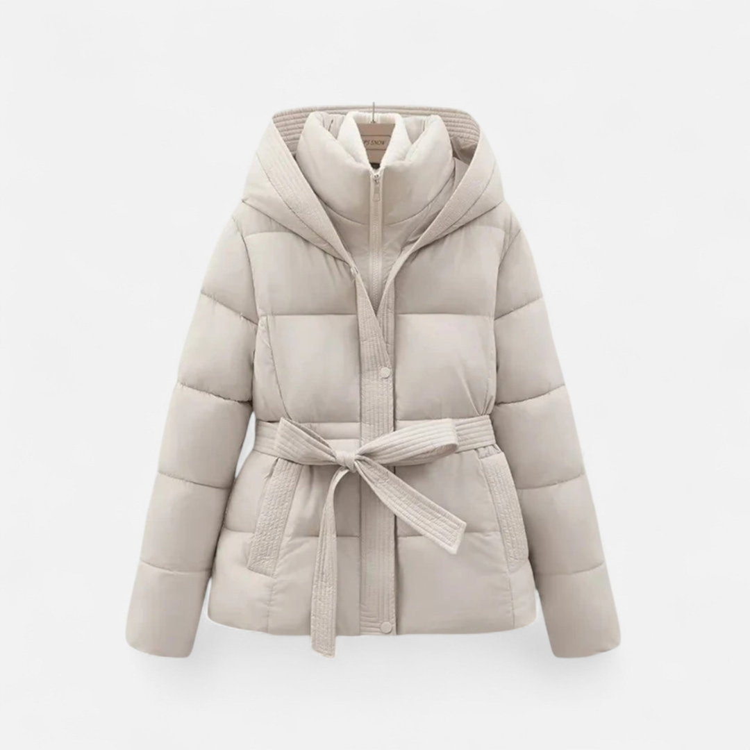 Loravene | Women’s Winter Puffer Jacket with Belt
