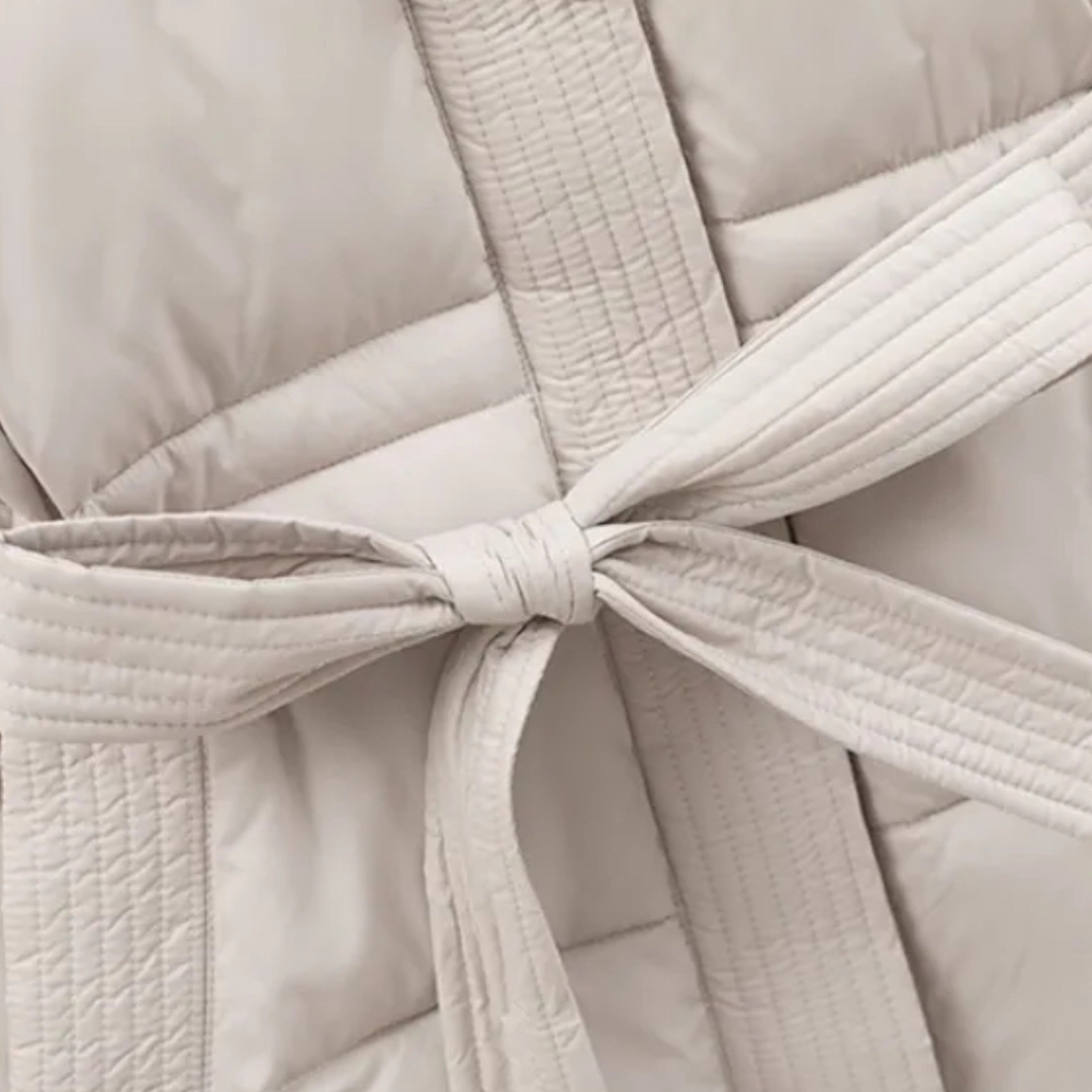 Loravene | Women’s Winter Puffer Jacket with Belt