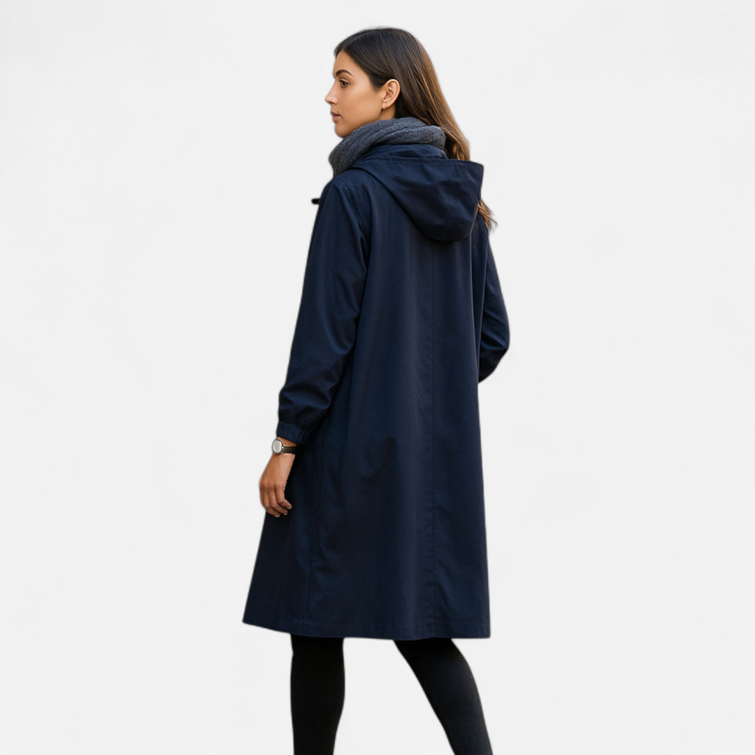 Loravene | Women’s Waterproof Trench Coat - Timeless Hooded Elegance