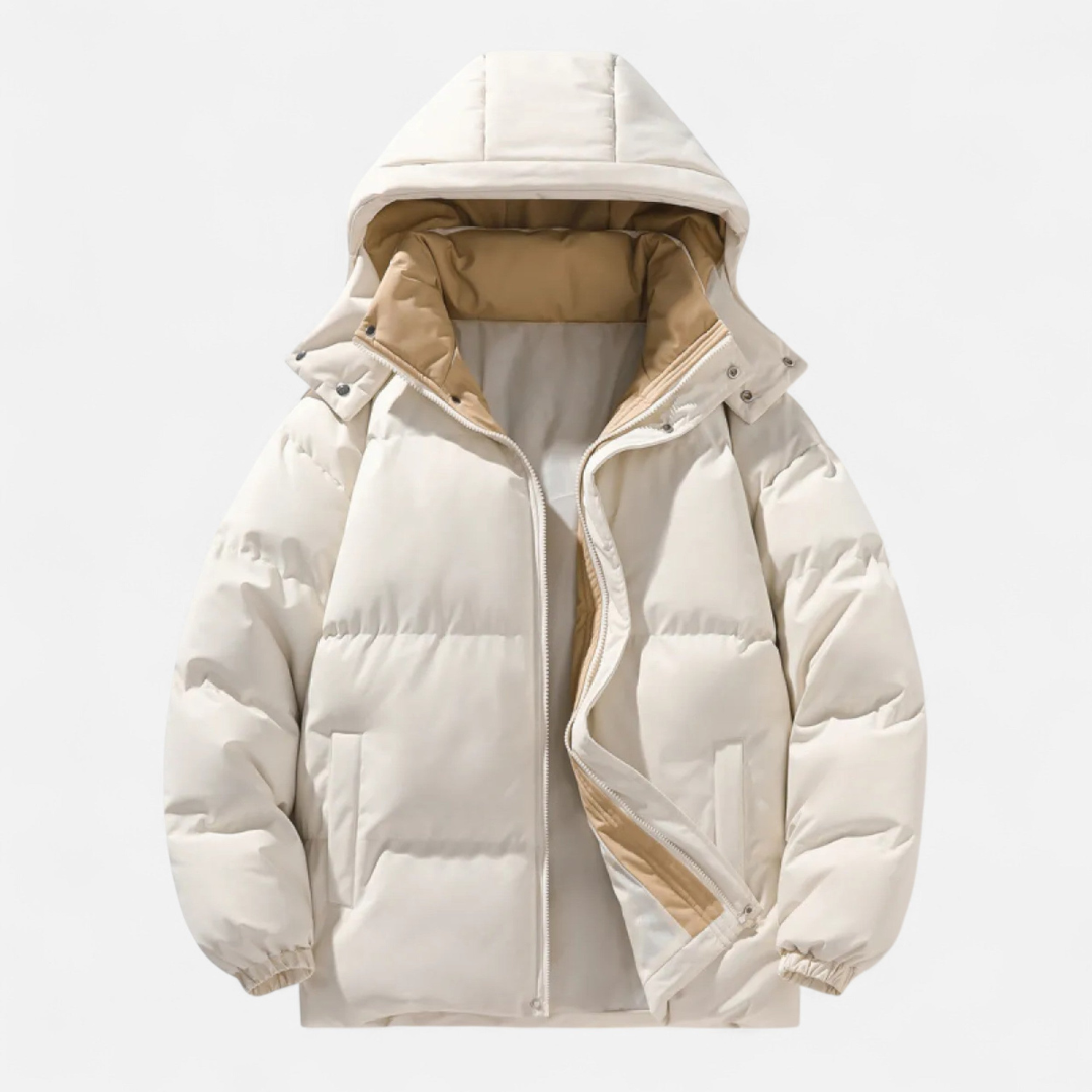Loravene | Men’s Winter Puffer Jacket - Detachable Hood
