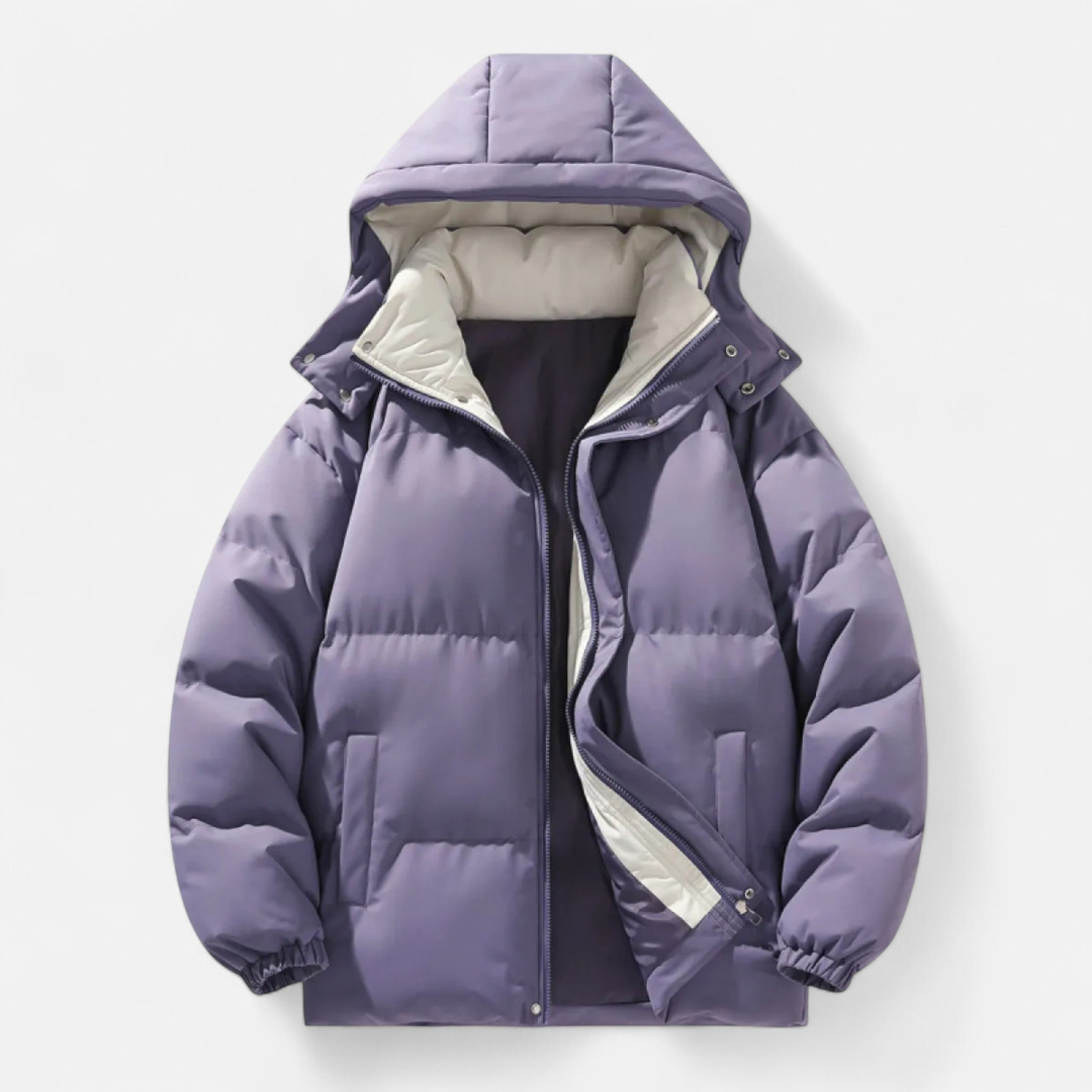 Loravene | Men’s Winter Puffer Jacket - Detachable Hood