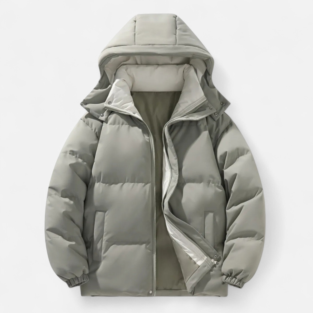Loravene | Men’s Winter Puffer Jacket - Detachable Hood