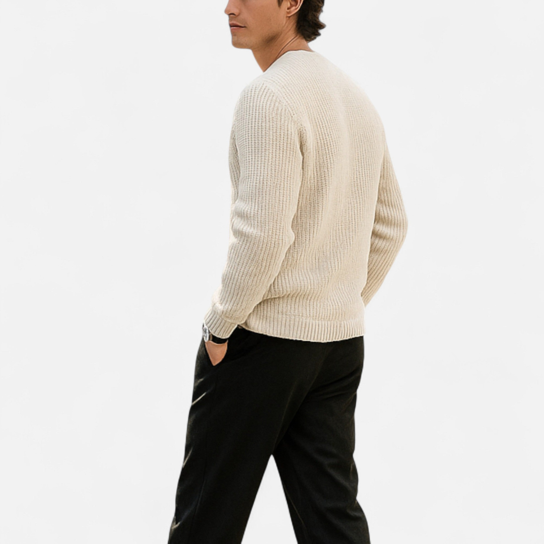 Loravene | Men’s Crew Neck Jumper - Handcrafted Premium Knitwear